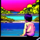 niño mirando el lago, Imagen creada con IA.