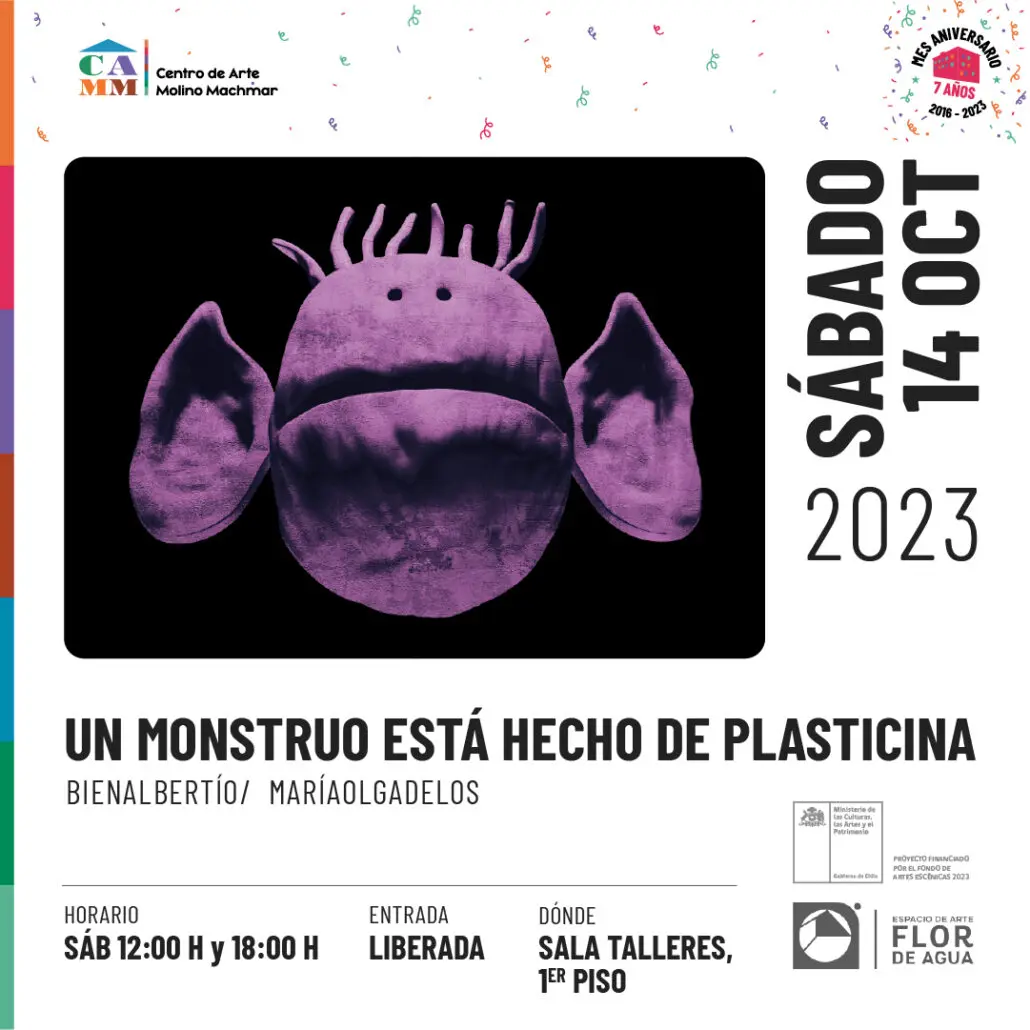 afiche Un monstruo está hecho de plasticina